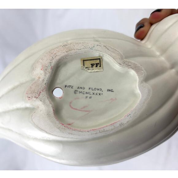 Vintage Fitz & Floyd Seashell Planter Vase MCM Cottagecore Ceramic Japan 17" - Picture 3 of 16